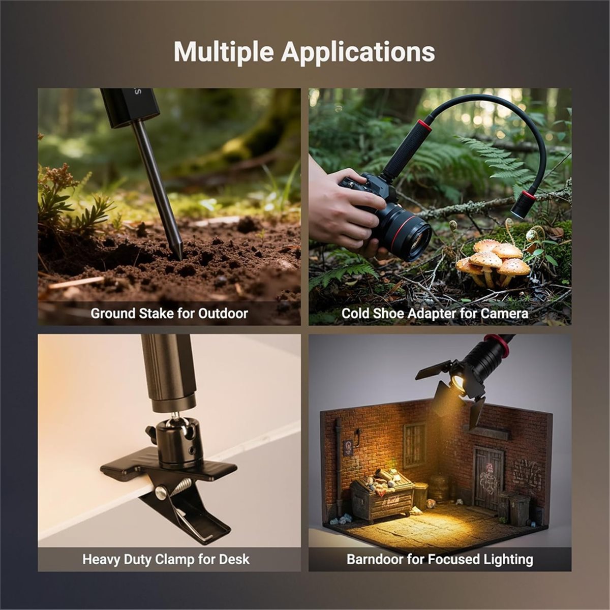 Photography Lighting Angles - M05K LED Light for Macro Photography