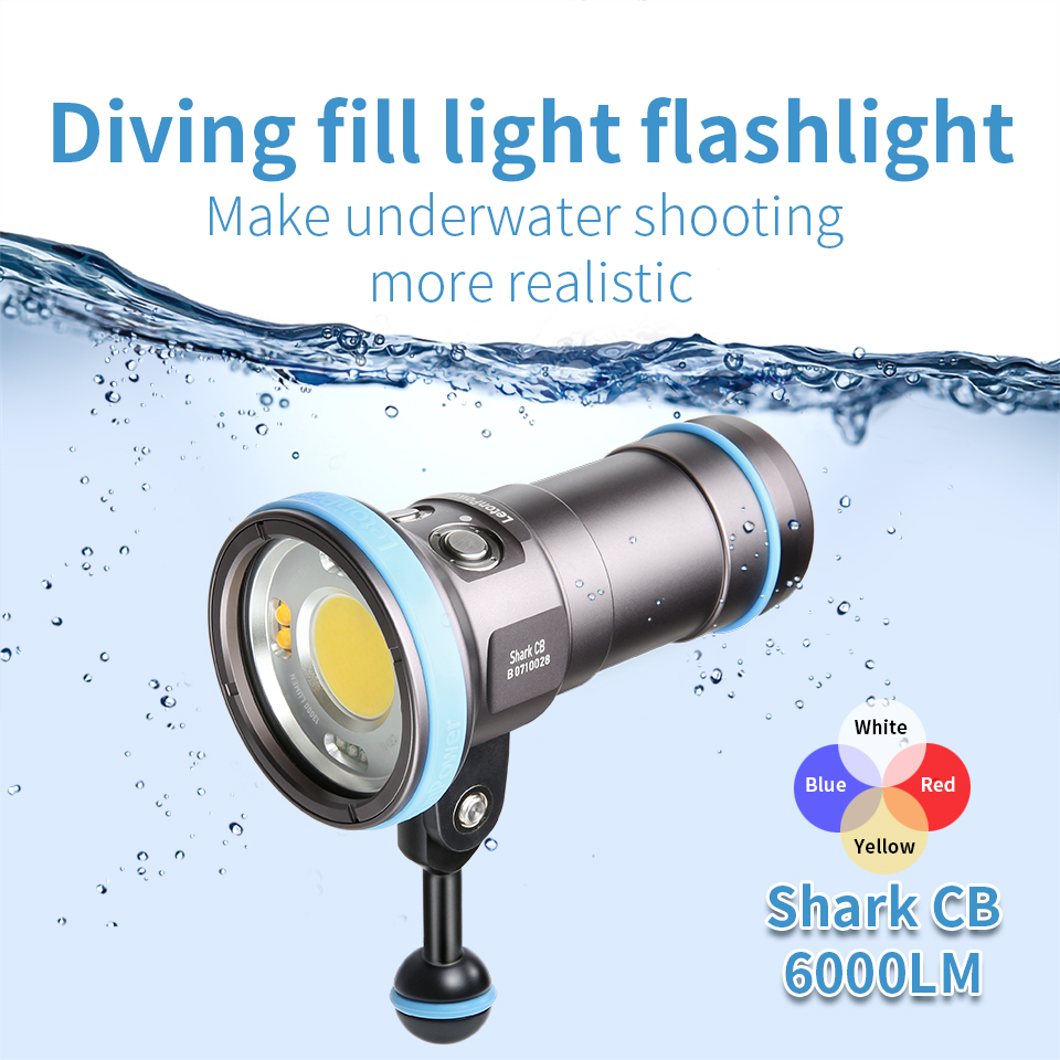 Photography Lighting Angles - Shark CB 6000 Lumen Dive Light