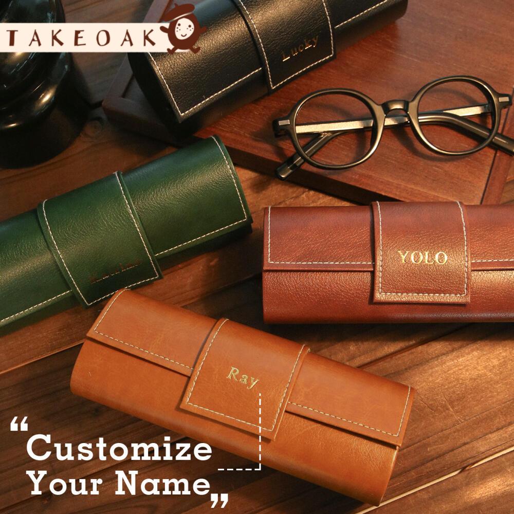 Photography Lighting Names - Personalized Custom Name Wrap Leather Eyeglasses