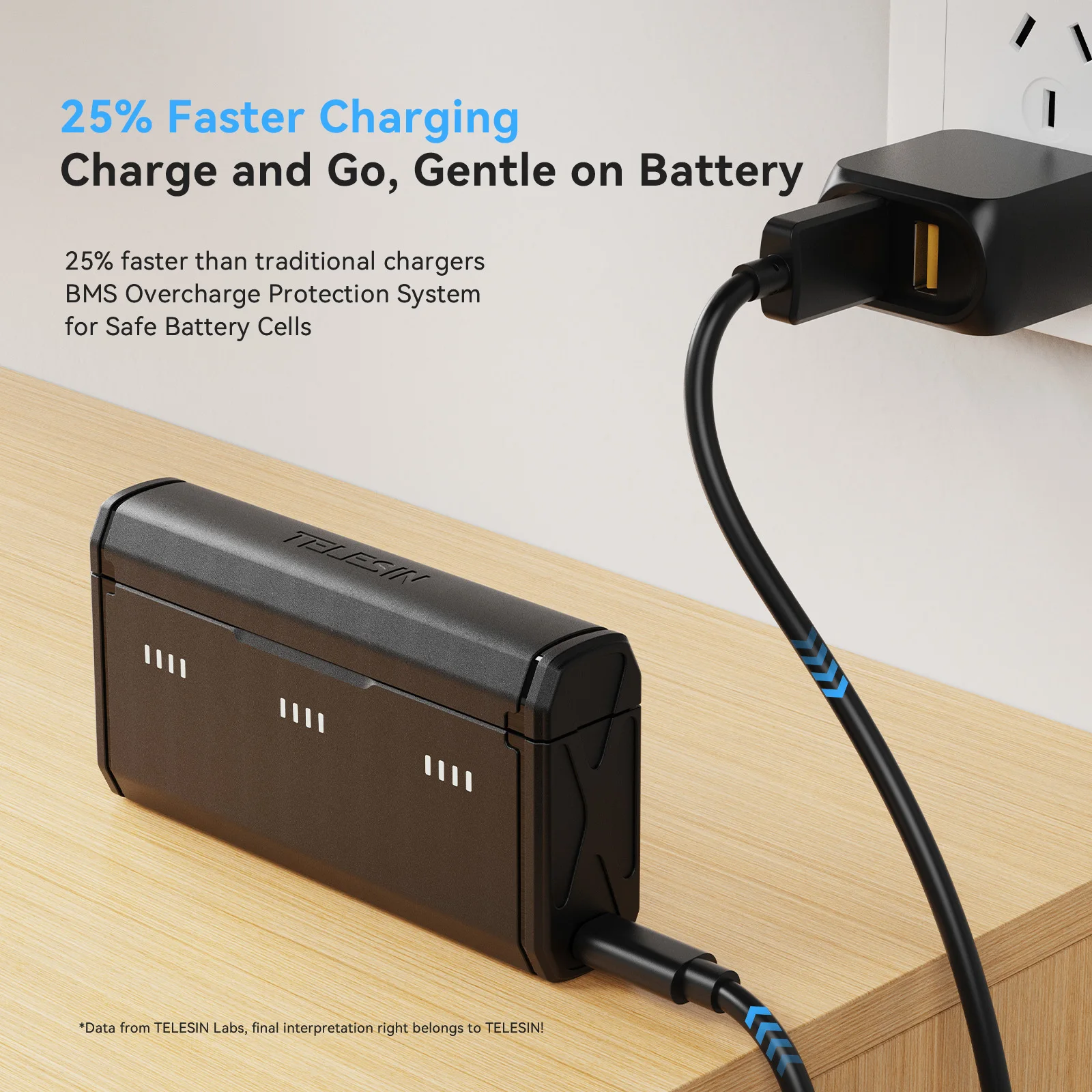 TELESIN Portable Fast Charging - Gopro Action Camera Hero 13 Black ulasan dan harga