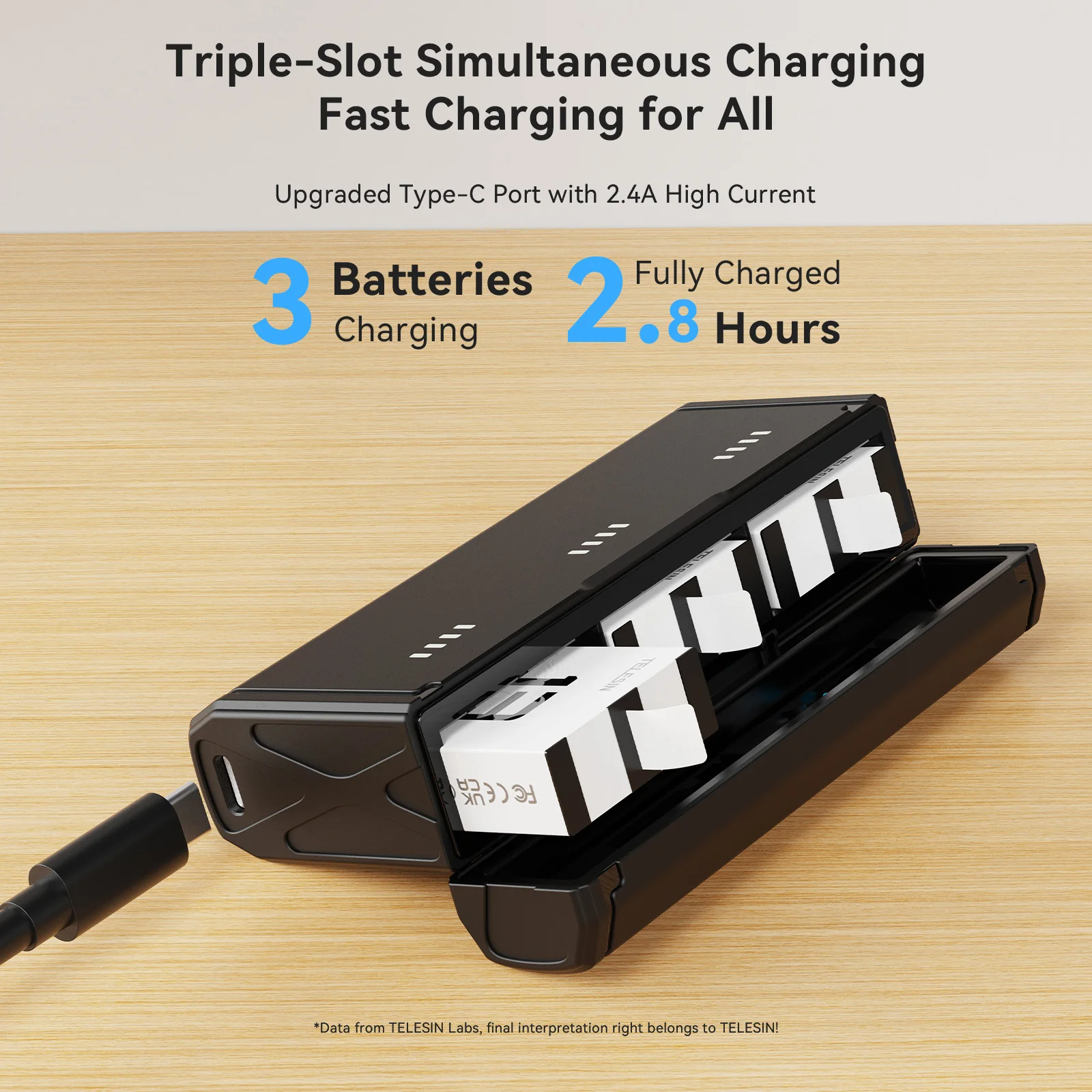 TELESIN Portable Fast Charging - Gopro Action Camera Hero 13 Black ulasan dan harga