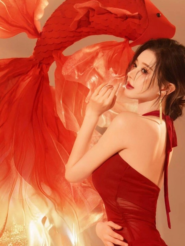 Red New Year Photography Costu - Photography Lighting For Clothing ulasan dan harga