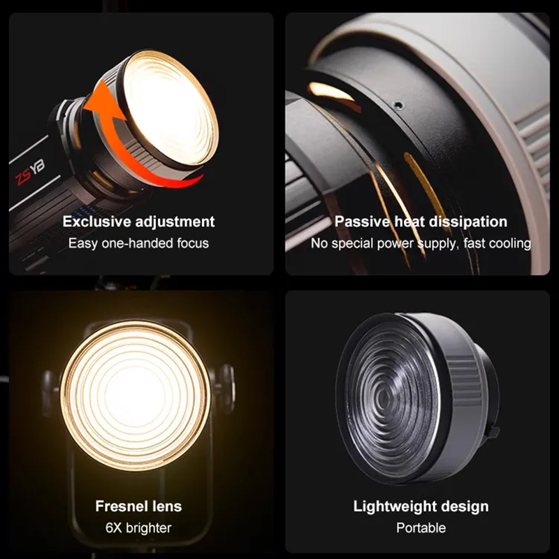 Fresnel Lens 15-55 Degree Adju - Photography Lighting For Products ulasan dan harga