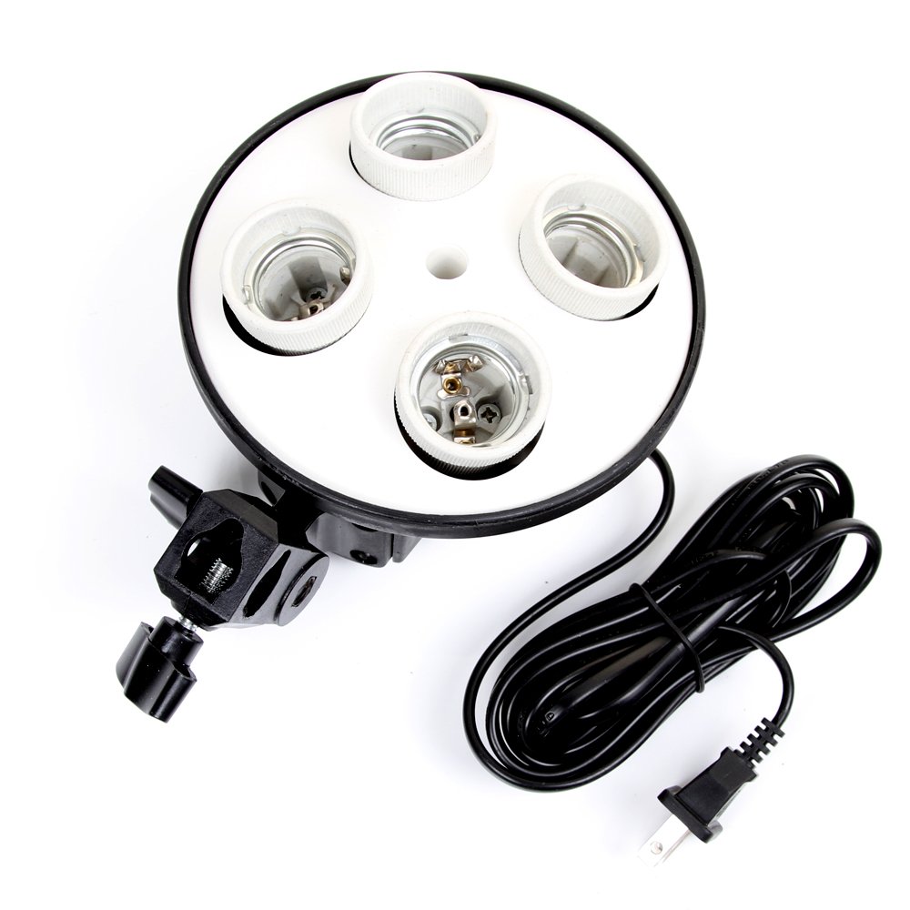 E27 Base Four Lamp Holder  Lig - Photography Lighting Kits ulasan dan harga