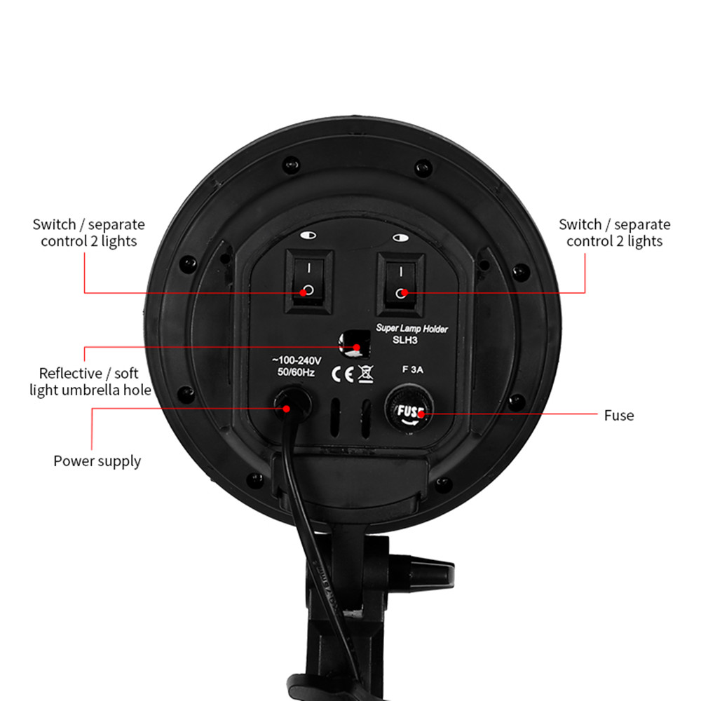 E27 Base Four Lamp Holder  Lig - Photography Lighting Kits ulasan dan harga