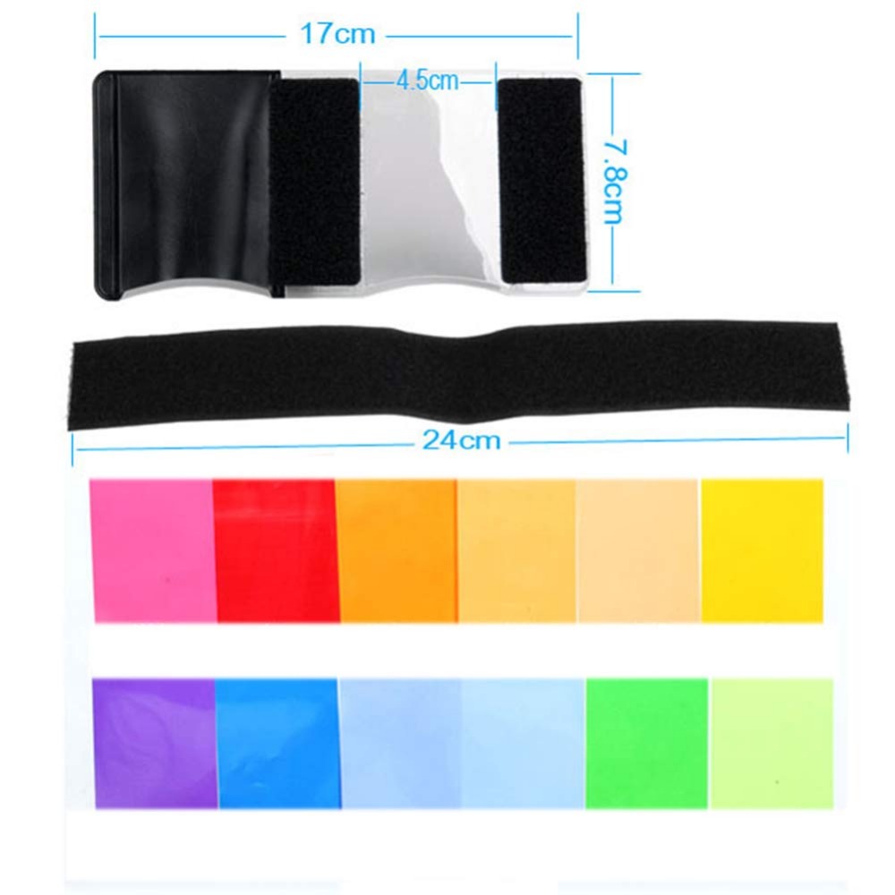 12 Colors Camera Flash Gels Li - Photography Lighting Kits ulasan dan harga