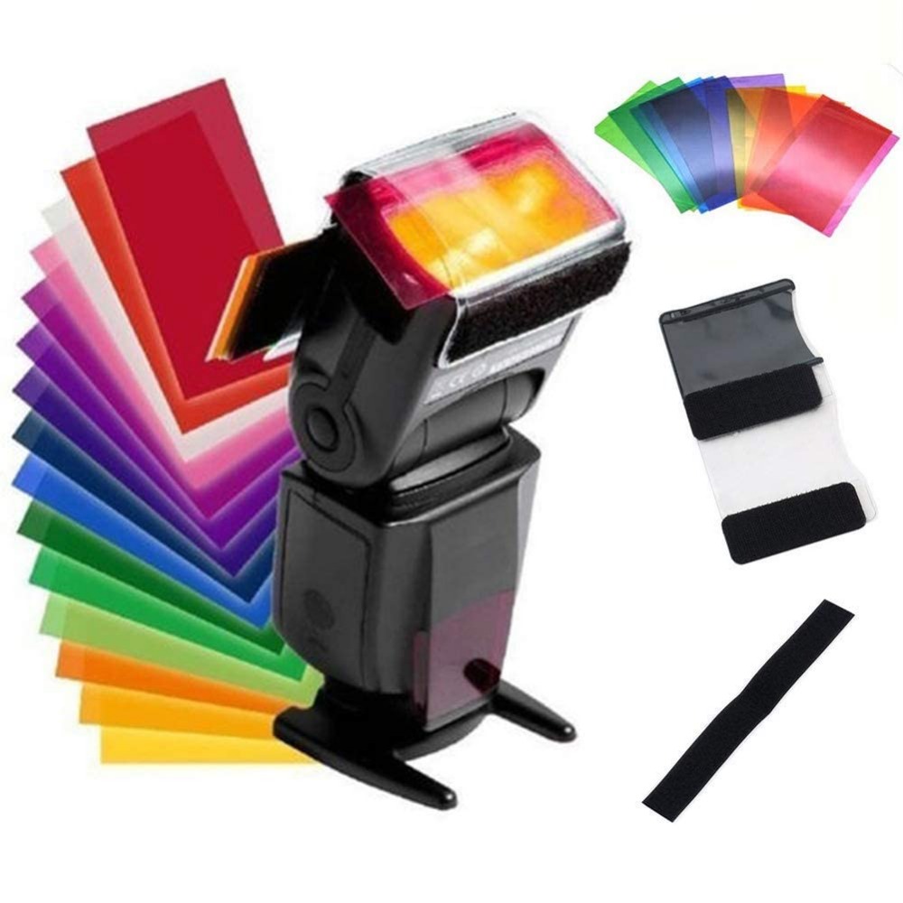 12 Colors Camera Flash Gels Li - Photography Lighting Kits ulasan dan harga