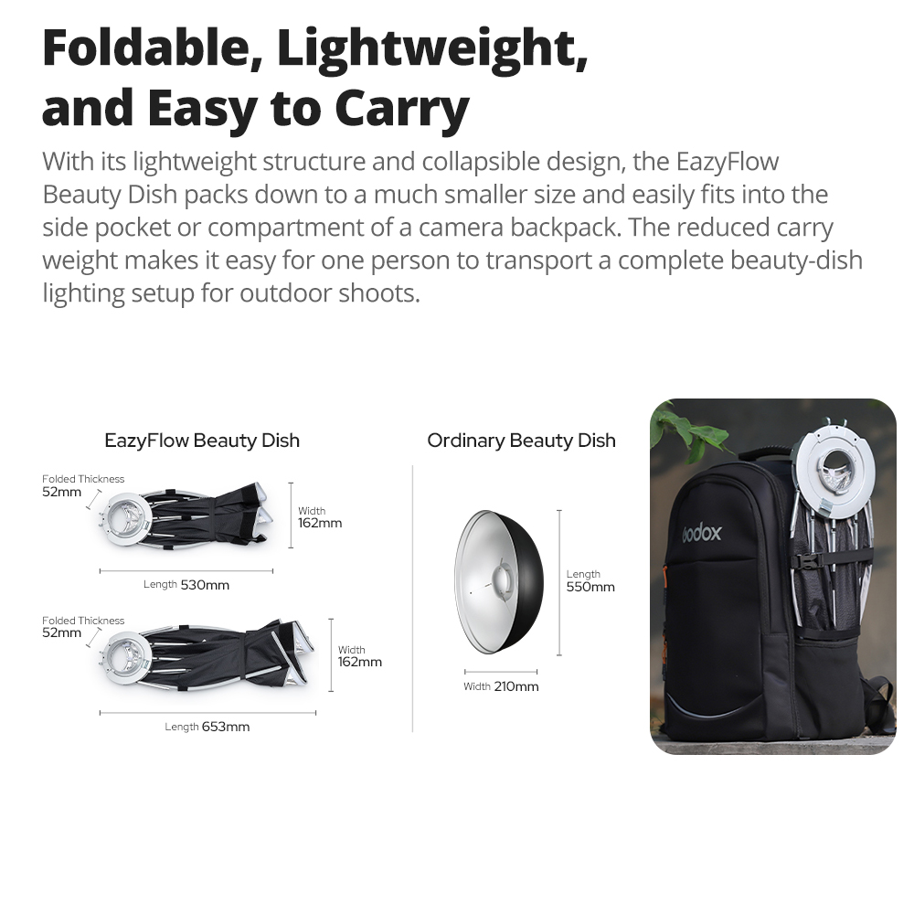 New Godox EazyFlow Beauty Dish - Photography Lighting For Products ulasan dan harga