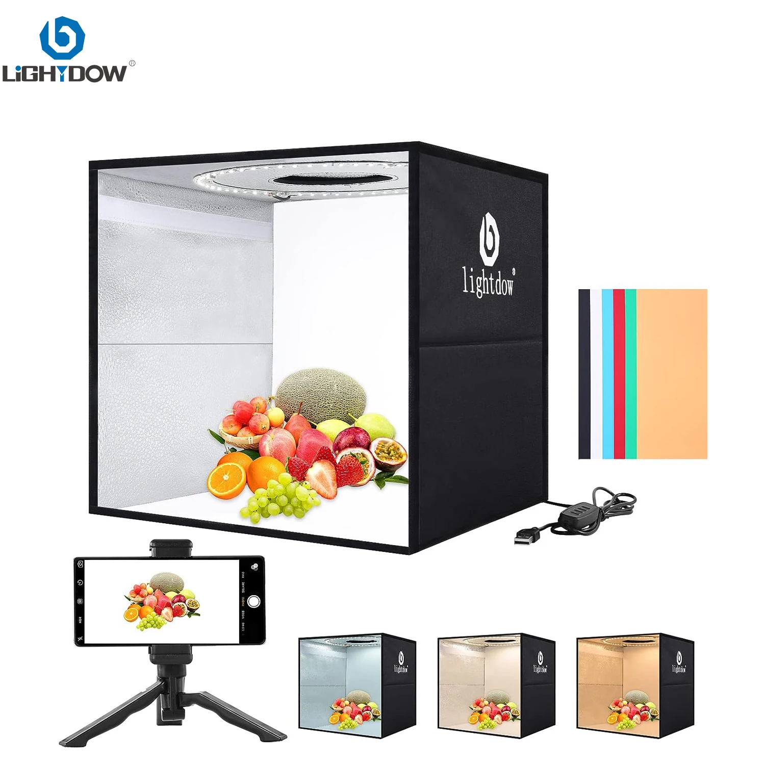 Lightdow Dimmable Photo Box LE - Photography Lighting Kits ulasan dan harga